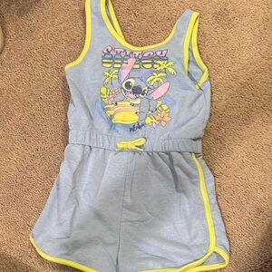 Disney Blue and Yellow Stitch Kids One Piece